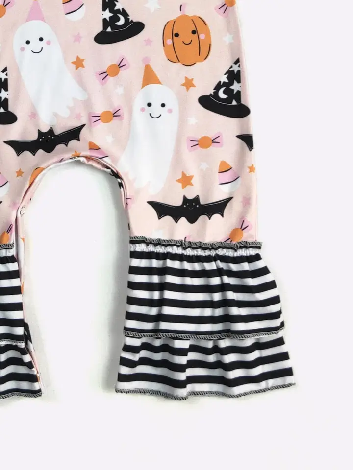 Halloween Stripes Baby Romper - Southern Belle Boutique