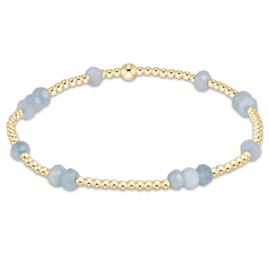 Hope Unwritten Gemstone 4mm Bracelet - Aquamarine - Southern Belle Boutique