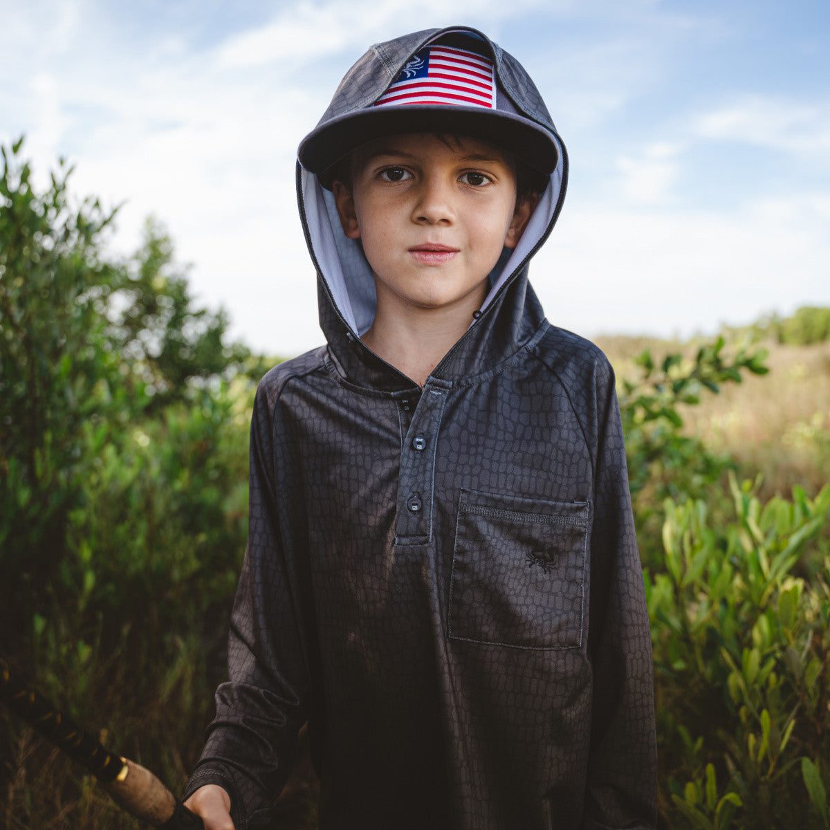 Youth Hawksbill Hoodie - Gator Camo - Southern Belle Boutique
