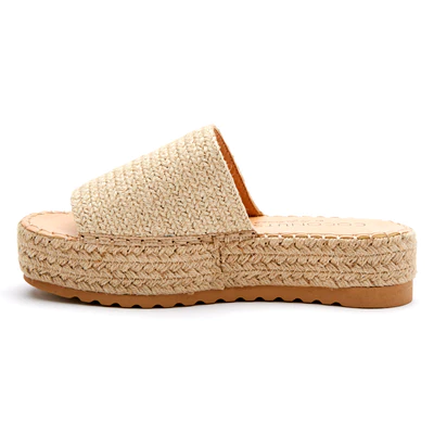 Del Mar Natural Raffia Platform Sandal - Southern Belle Boutique
