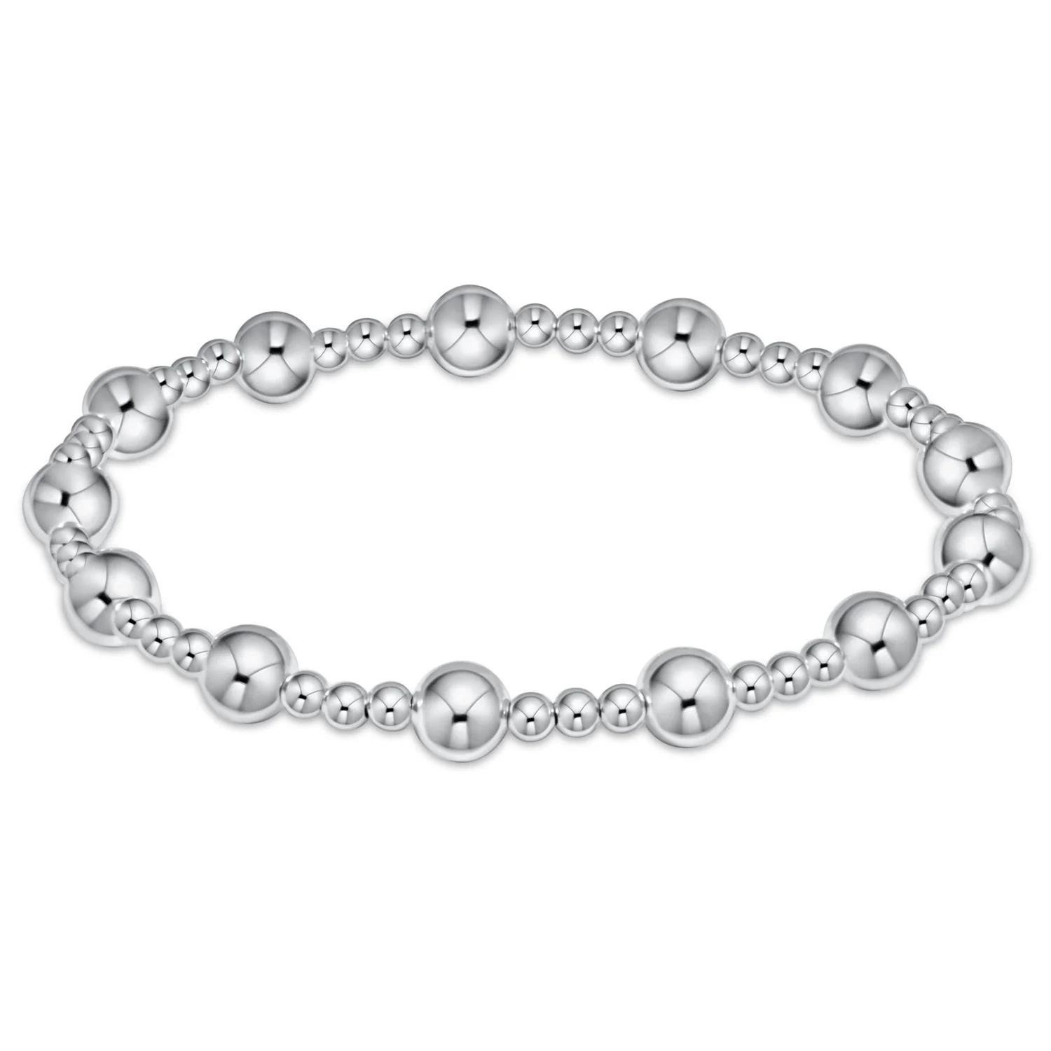 Classic Sincerity Pattern 6mm Bead Bracelet - Sterling - Southern Belle Boutique