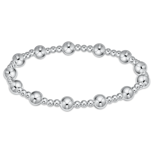 Classic Sincerity Pattern 6mm Bead Bracelet - Sterling - Southern Belle Boutique