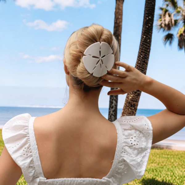 Sand Dollar Flat Hair Clip - - Southern Belle Boutique