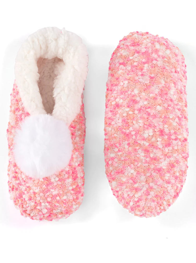 Yule Slipper Socks - Pink - Southern Belle Boutique