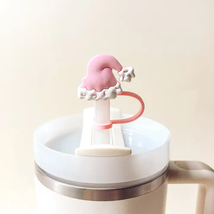 Straw Topper Set-Santa Baby - Southern Belle Boutique