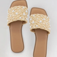 Engine Pearl Raffia Slide Sandal