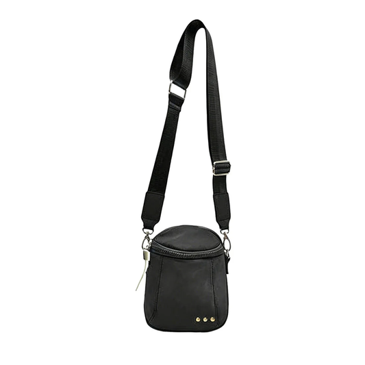 Nylon Ellie Crossbody Bag - Black - Southern Belle Boutique