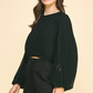 Black Pleated Blouse