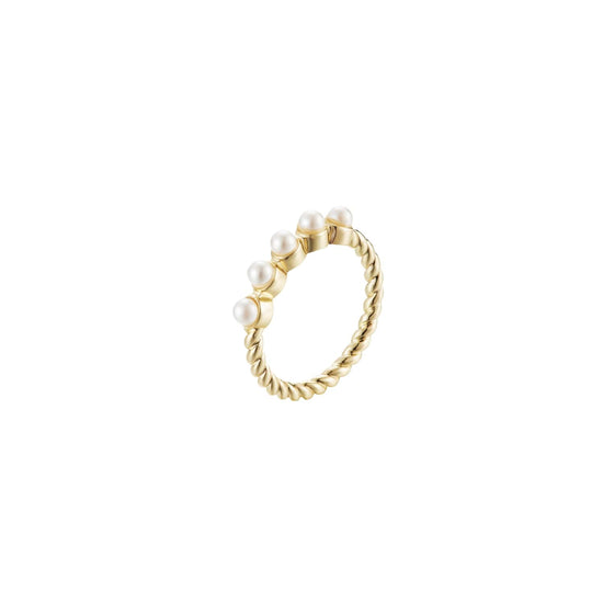 Adorned Pearl Stacking Ring, Gold - Southern Belle Boutique