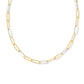 Ainsley Convertible Chain Necklace Gold White Enamel