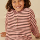 Girls Textured Stripe Knit 1/2 Button Up Top - Southern Belle Boutique