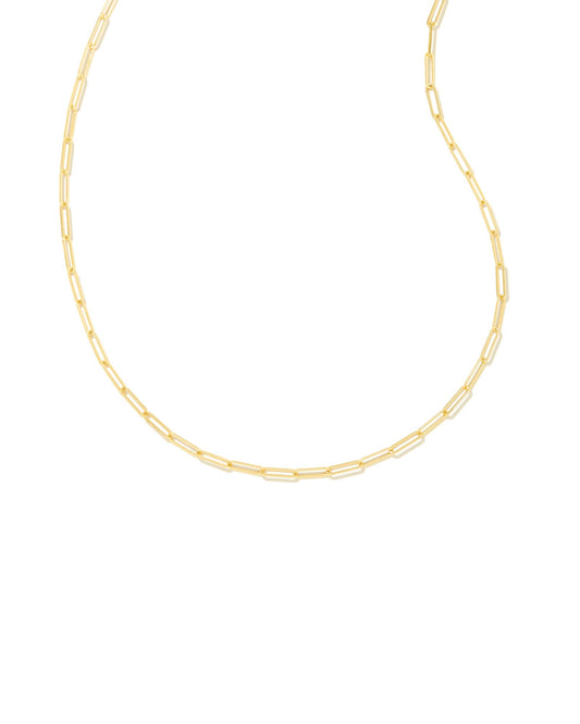 Courtney Paperclip Necklace Gold - Southern Belle Boutique