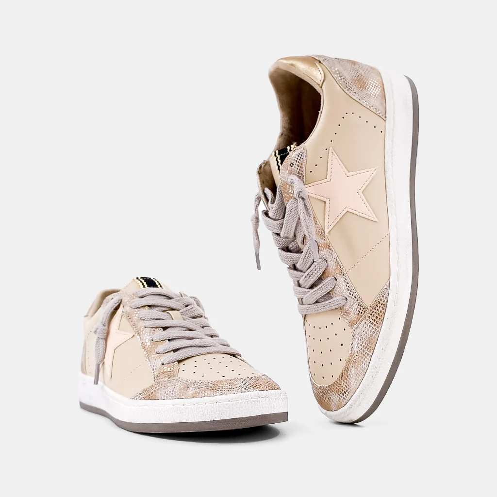 Paz Sneaker - Gold Snake - Southern Belle Boutique