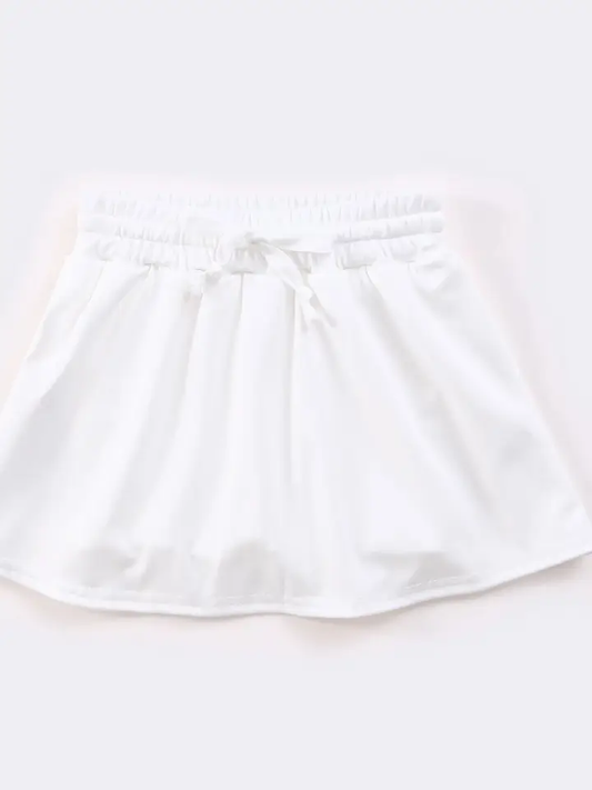 Athletic Girls Skort - White