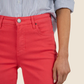 Kelsey High Rise Ankle Flare Jean - Strawberry - Southern Belle Boutique