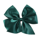 Dark Green Satin Bow Hair Clip - Southern Belle Boutique