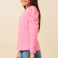 Pink Puff Sleeve Top - Southern Belle Boutique