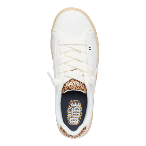 Karina Duo Classic Sneaker - Egret/Leopard Multi