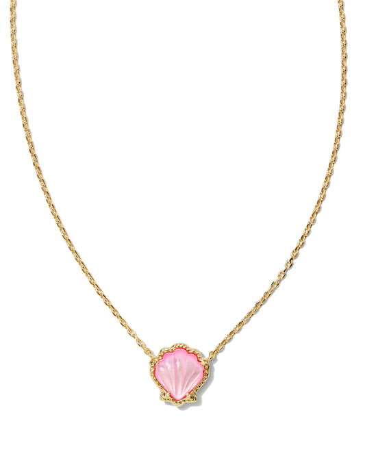 Brynne Shell Short Pendant Necklace - Gold Blush Ivory Mother Of Pearl - Southern Belle Boutique