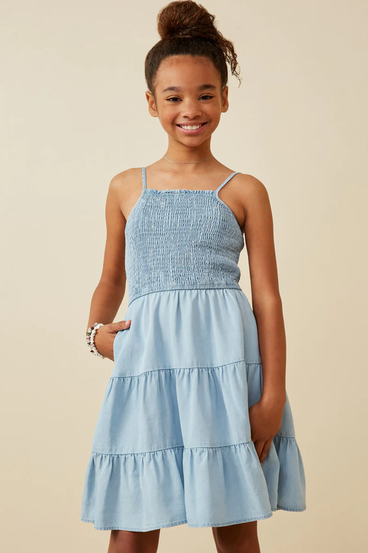 Smocked Tiered Skirt Tencel Dress - Southern Belle Boutique