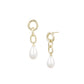 Allure Pearl Drop Earrings - Gold Pearl