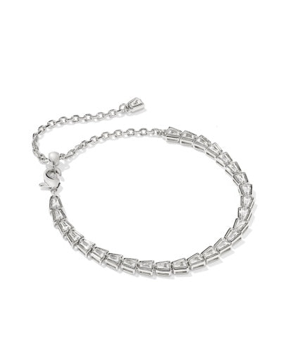 Bella Tennis Bracelet Silver White Cz