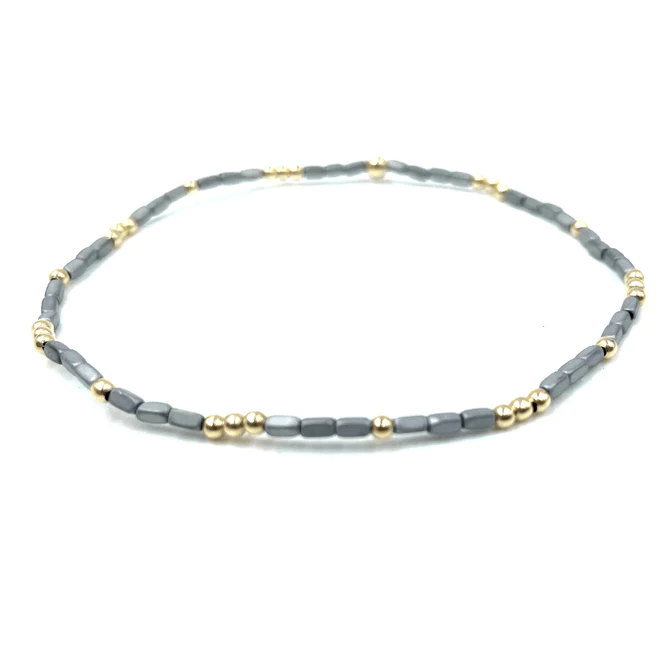 Harbor Bracelet in Grey + Gold - Southern Belle Boutique