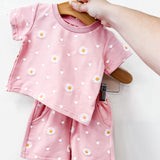 Daisy Pink Cotton Short Set
