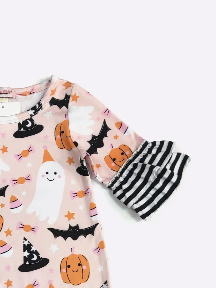 Halloween Stripes Baby Romper - Southern Belle Boutique