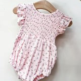 Pink Dainty Floral Romper