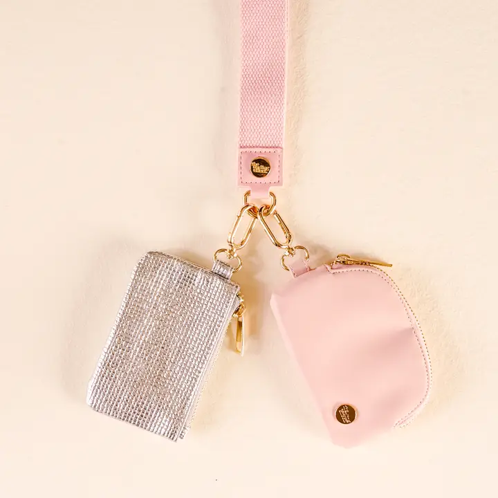 Dynamic Duo Pouch Luxe Wristlet-Rosé All Day - Southern Belle Boutique