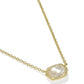 Daphne Frame Short Pendant Necklace - Gold Ivory Mother Of Pearl - Southern Belle Boutique