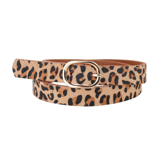 Leather Calf Hair Genuine Leather Belt