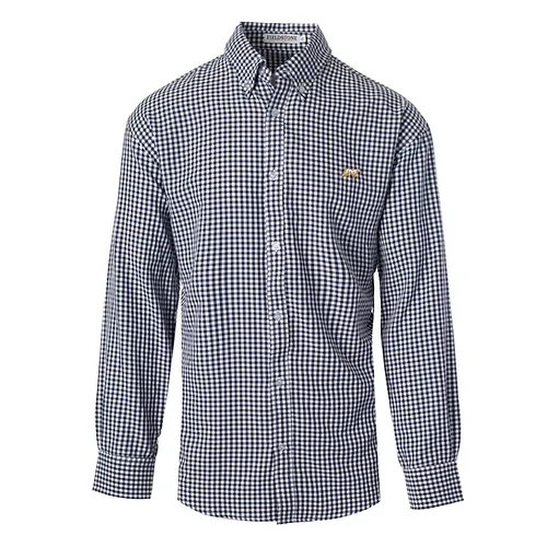 Braxton Button Down L/S - Navy White - Southern Belle Boutique