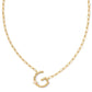 Pearl Letter G Short Pendant Necklace - Gold