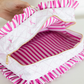 Goldie Girl Bows Ruffled Nylon Medium Pouch