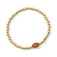 Football Stretch Bracelet Gold Orange Goldstone - Southern Belle Boutique