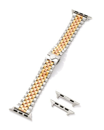 Alex 5 Link Watch Band in Tri Tone Stainless Steel - Southern Belle Boutique