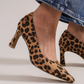 Leopard Faux Suede Classic Pump Heel