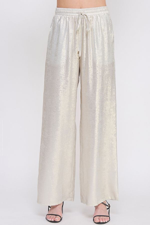 Silver Satin Pants