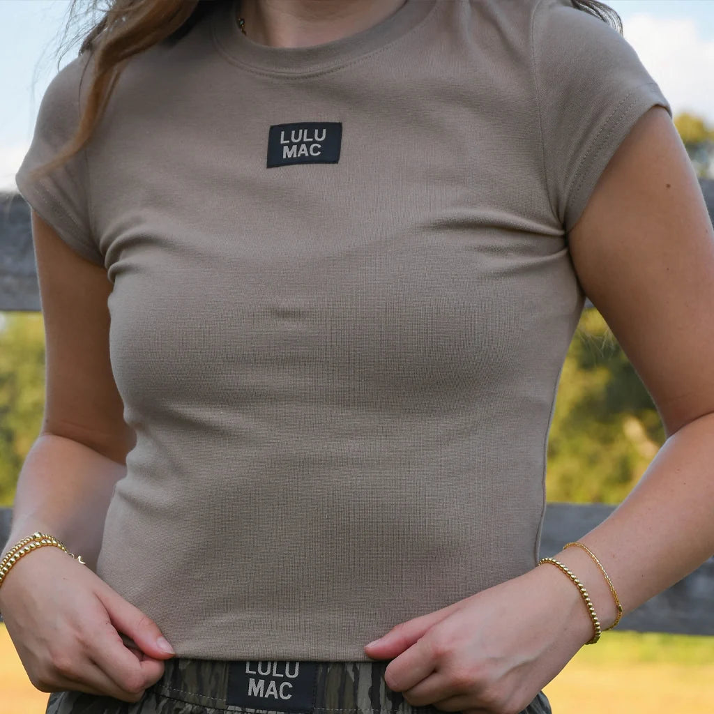 Lulu Mac Baby Doll Top - Dark Taupe