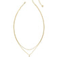 Joelle Multi Strand Necklace - Gold Ivory Mother Of Pearl