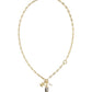 Parker Fish Long Charm Necklace Gold Abalone Shell - Southern Belle Boutique