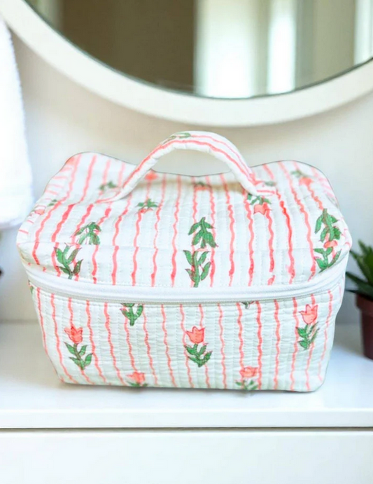Savannah Floral Print Makeup Bag
