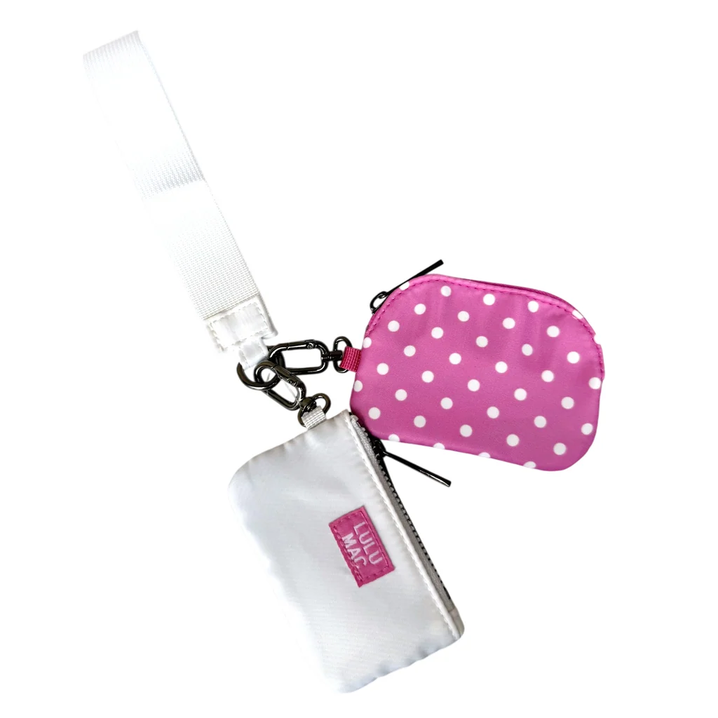 Lulu Mac Polka Dots Double Pouch Wristlets -