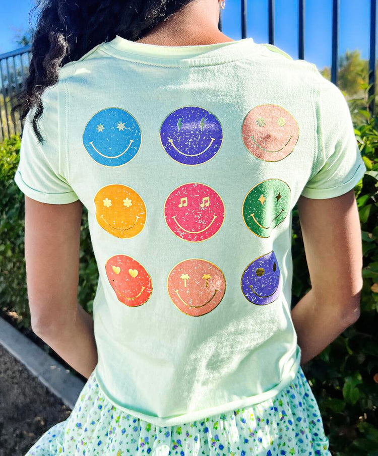 Happiness Face Tween Graphic Tee - Southern Belle Boutique