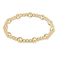 Classic Sincerity Pattern 6mm Bead Bracelet - Gold - Southern Belle Boutique