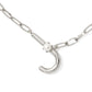 Pearl Initial J Short Pendant Necklace - Silver - Southern Belle Boutique