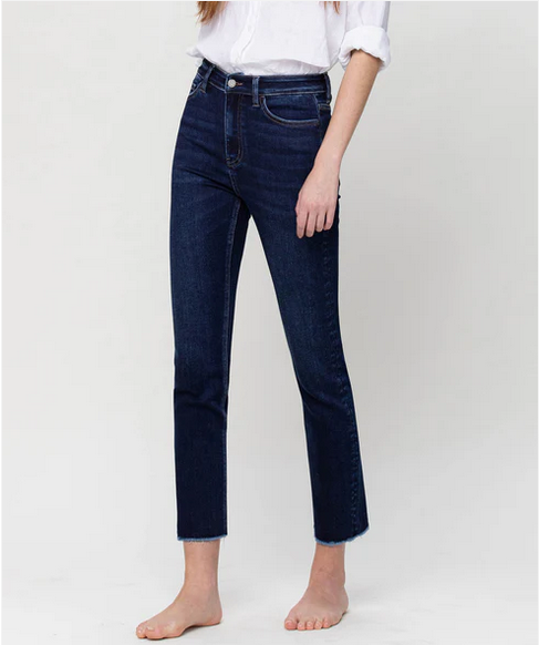 High Rise Slim Straight Jean - Growing Light