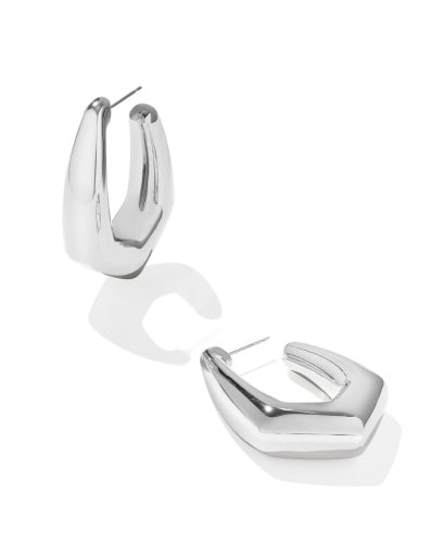 Kaia Hoop Earrings Silver - Southern Belle Boutique